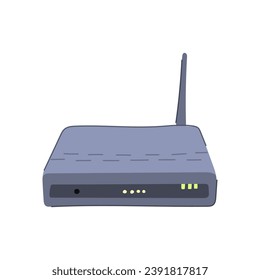 network dsl modem cartoon. internet technology, router communication, wireless web network dsl modem sign. isolated symbol vector illustration