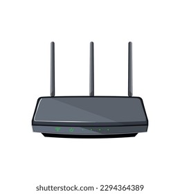 network dsl modem cartoon. wireless internet, wifi hub network dsl modem sign. isolated symbol vector illustration