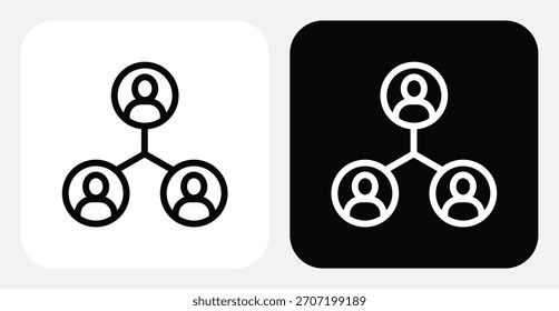 Conjunto de ícones monocromáticos duplos de rede