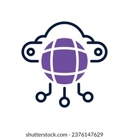 network dual tone icon. vector icon for your website, mobile, presentation, and logo design.