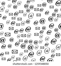Network, E mail, letter,  web concept. Seamless vector EPS 10 pattern