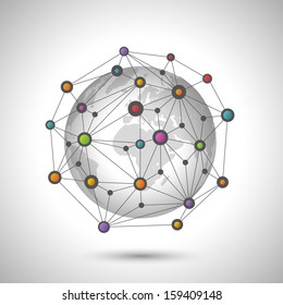 Network earth, eps10 vector