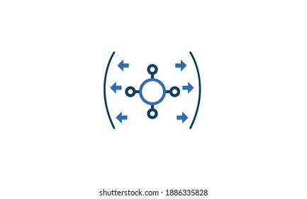 NETWORK ELASTICITY Abstract Monogram Icon Logo vector illustration