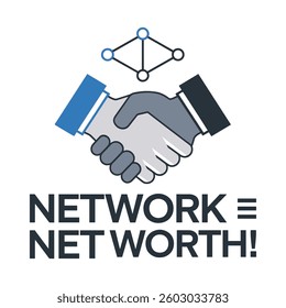 Network Equals Net Worth T Shirt Design