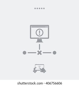 Network error - Single essential minimal icon