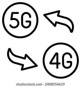 Network Evolution icon line vector illustration