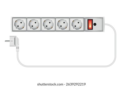 network extention cord on white background