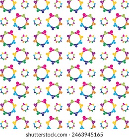 Network favorable trendy multicolor repeating pattern vector illustration background design
