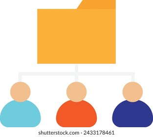 Network File Database Icon Vectror Flat Illustration