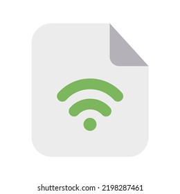 Network Files Icon with Flat Style