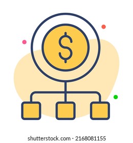 network Finance Related Vector Line Icon. Editable Stroke Pixel Perfect.