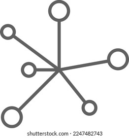 icono de inicio de NETWORK Fintech con estilo de contorno negro