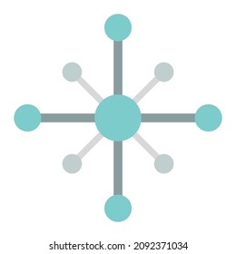 ilustración de vector clipart plana de red
