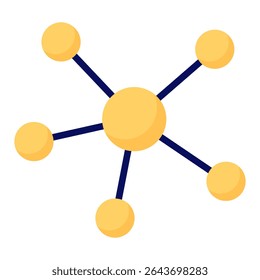 Farbsymbol für Netzwerk-Flachbildschirme. Einfaches Vektorsymbol-Design im flachen Farbstil. Bearbeitbares Vektorformat