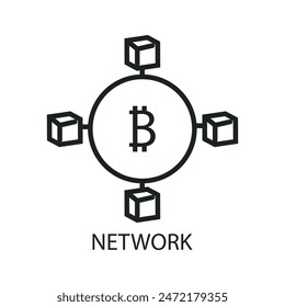 network flat icon outline vector art