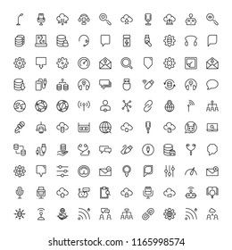 Network flat icon set. Single high quality outline symbol of info for web design or mobile app. Thin line signs for design logo, visit card, etc. Outline logo of graphic network 