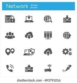 Network flat icons