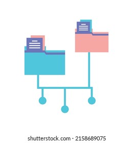 network folder file data icon isolated