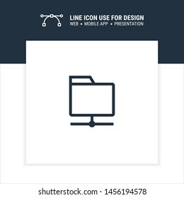 network folder icon design vector illustration