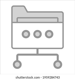 network folder icon modern illustration