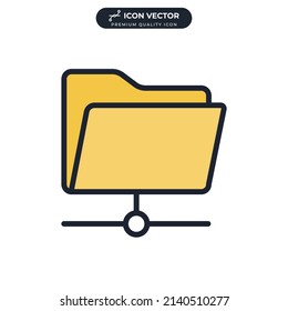 network folder icon symbol template for graphic and web design collection logo vector illustration