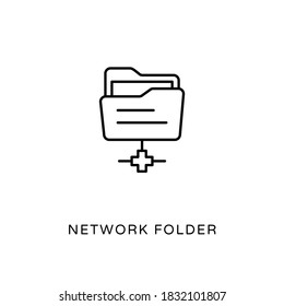 Network Folder icon in vector. Logotype