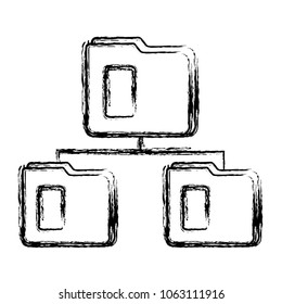 network folders isolated icons