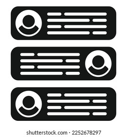 Network forum icon simple vector. Website conference. Virtual group