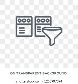 network Funnel icon. Trendy flat vector network Funnel icon on transparent background from Internet Security and Networking collection. High quality filled network Funnel symbol use for web and mobile