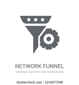 network Funnel icon. Trendy network Funnel logo concept on white background from Internet Security and Networking collection. Suitable for use on web apps, mobile apps and print media.