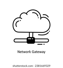 Network Gateway doodle Icon Design illustration. Networking Symbol on White background EPS 10 File