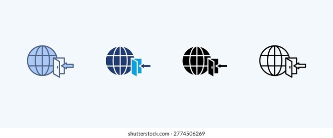 Network Gateway Multiple Icon Illustration Vector