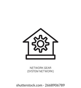Network Gear Icon System Network Representation