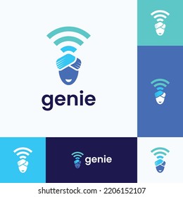 Logo-Design der Genie-Lampe