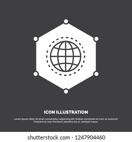 Network, Global, data, Connection, Business Icon. glyph vector symbol for UI and UX, website or mobile application
