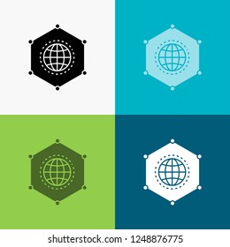 Network, Global, data, Connection, Business Icon Over Various Background. glyph style design, designed for web and app. Eps 10 vector illustration