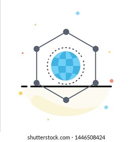 Network, Global, data, Connection, Business Flat Color Icon Vector