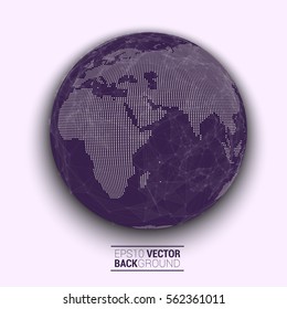 Network globe sphere earth map