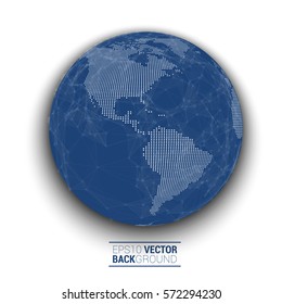 Network globe sphere earth map icon social media technology concept vector illustration for you design