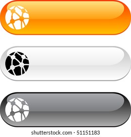 Network glossy buttons. Three color version.