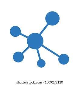 network glyph colour vector icon