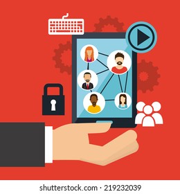 network graphic design , vector illustration