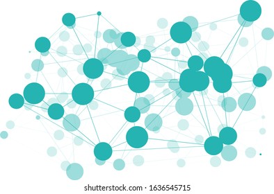 Network green structure concept graphic creative, wires lines triangle