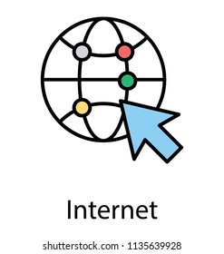 
Network grid covering globe symbolising world wide web 
