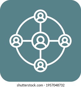 Network, group, team icon vector image. Can also be used for network and data sharing. Suitable for use on web apps, mobile apps and print media.