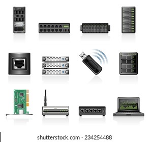 Network hardware icons