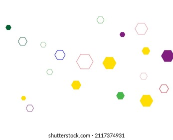 Network hexagonal color technology communication background. Simple abstract banner can be used as a banner, design, cover, brochure.
