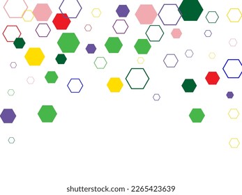 Network hexagonal color technology communication background. Colorful hexagon background.