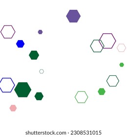 Network hexagonal color technology communication background. Graphic design vector.