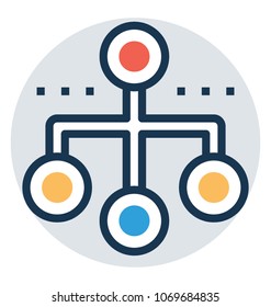 
Network Hierarchy structure Vector Icon
